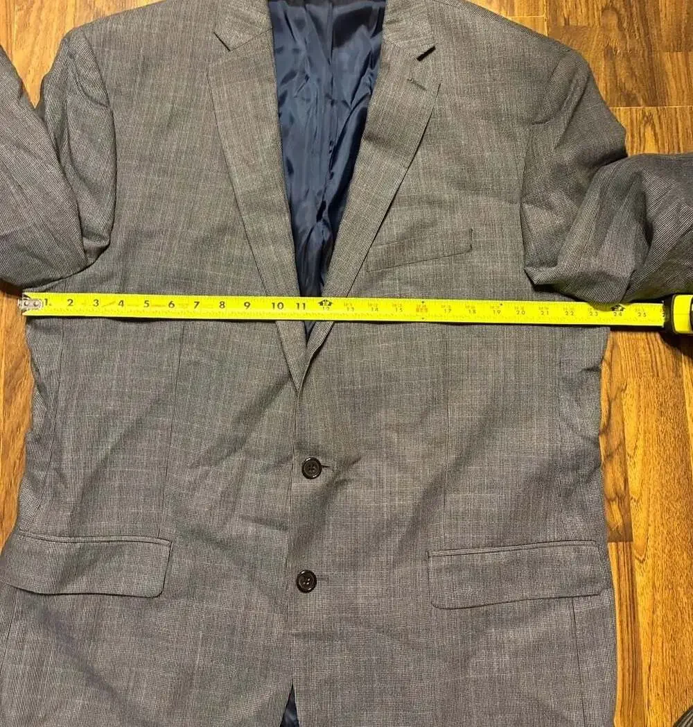 Kenneth Cole Reaction Mens Slim fit Sport Coat Blazer Gray Check